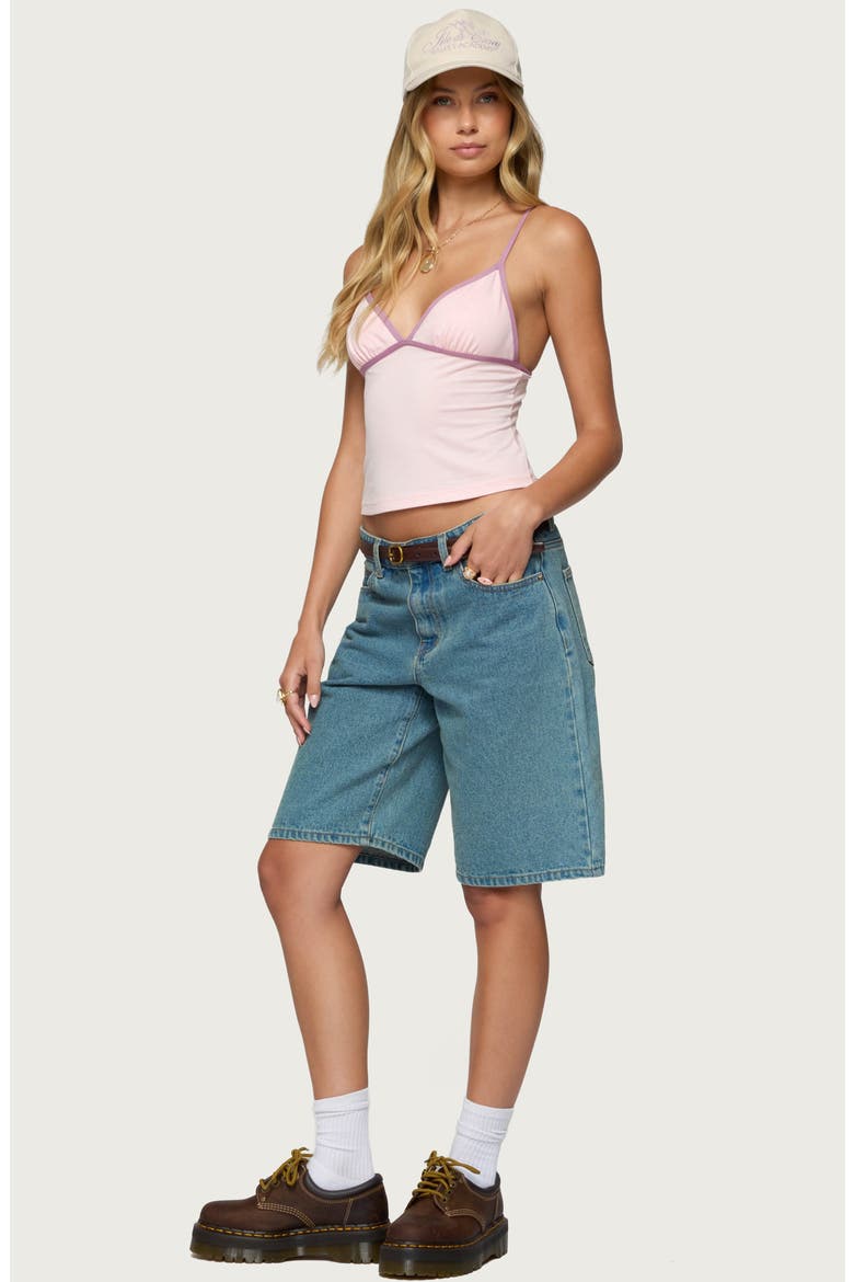 Leona Contrast Detail Knit Tank Top, Alternate, color, LIGHT-PINK