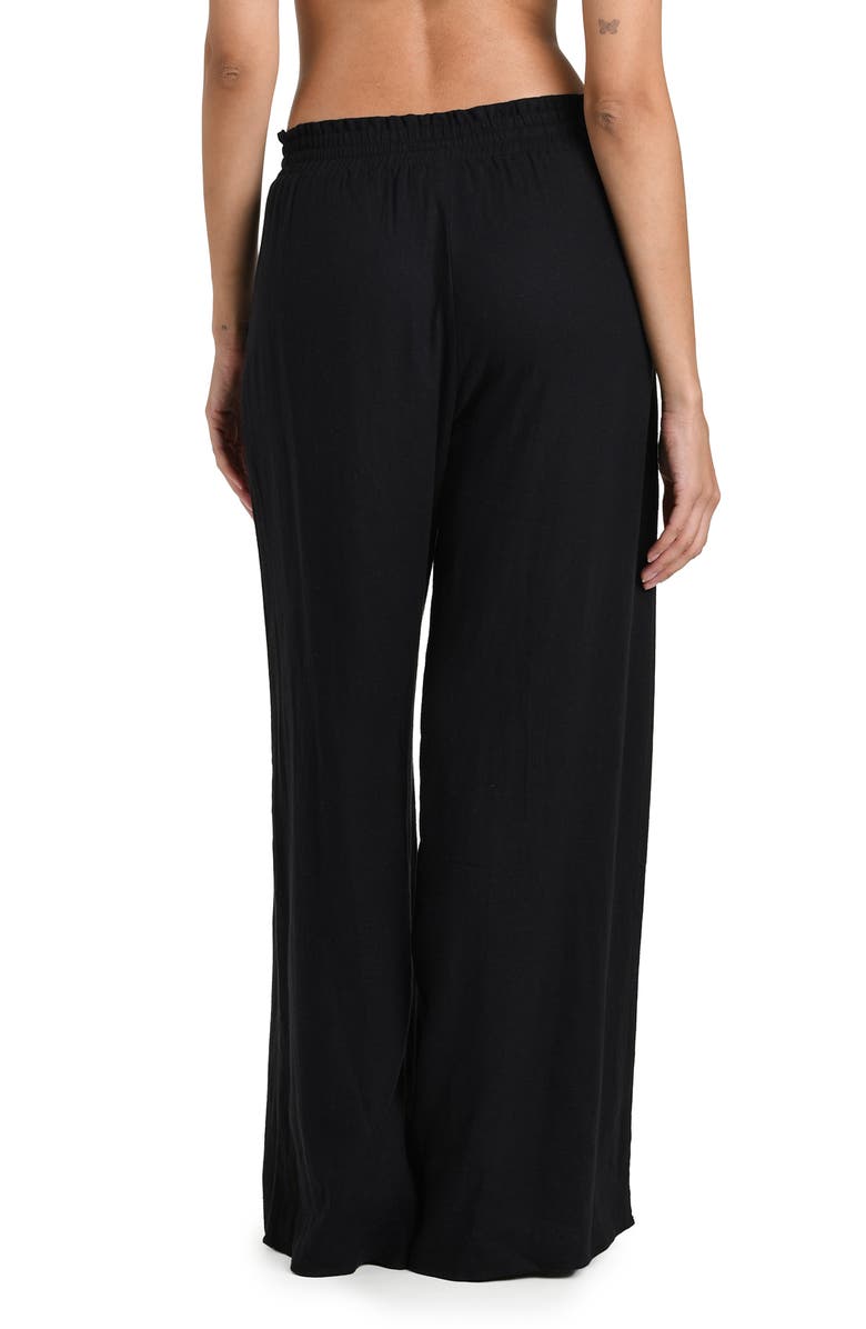 La Blanca Beach Cover-Up Pants, Alternate, color, Black