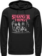 Stranger Things Men's Stranger Things Title Logo Faded Pull Over Hoodie