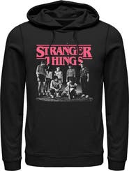 Stranger Things Men's Stranger Things Title Logo Faded Pull Over Hoodie