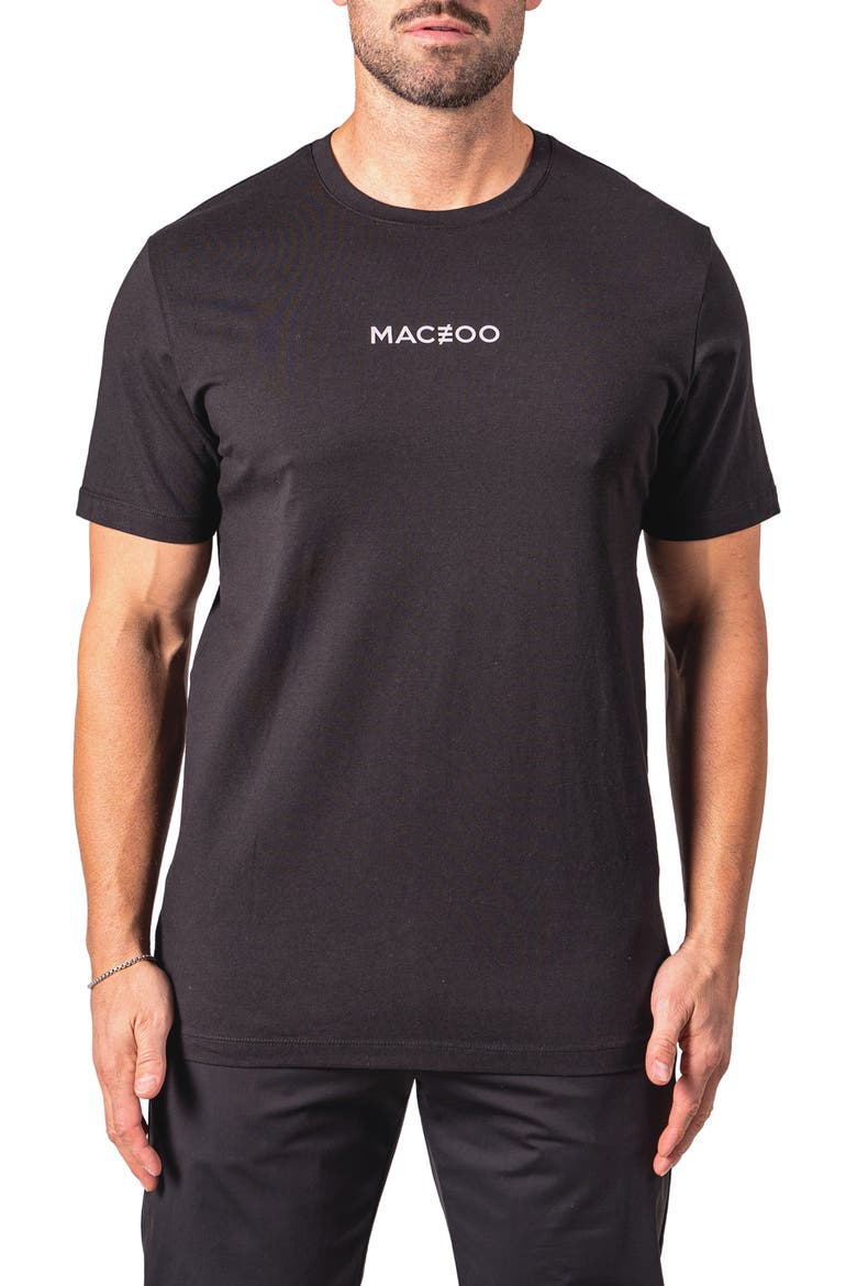 Neon Asad Embellished T-Shirt, Main, color, BLACK