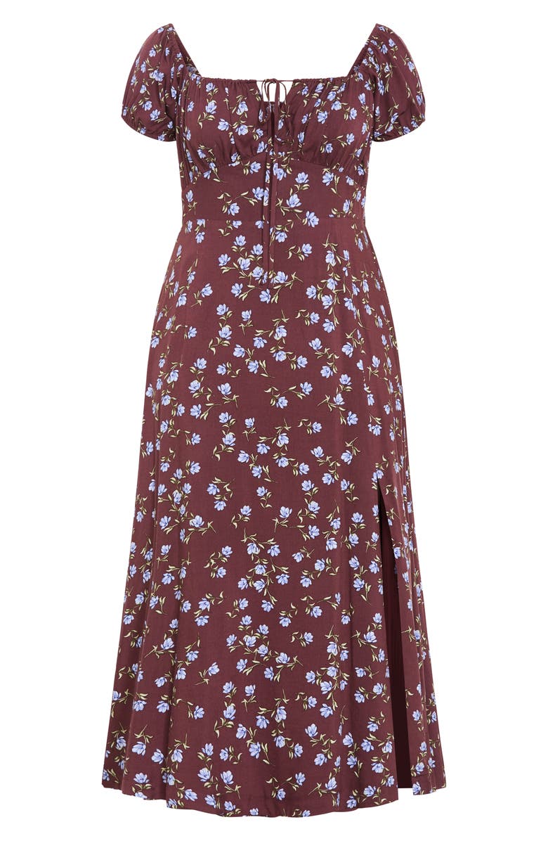 City Chic Abbie Floral Print Midi Dress, Alternate, color, 