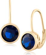 CZ by Kenneth Jay Lane Round Bezel Cubic Zirconia Drop Earrings