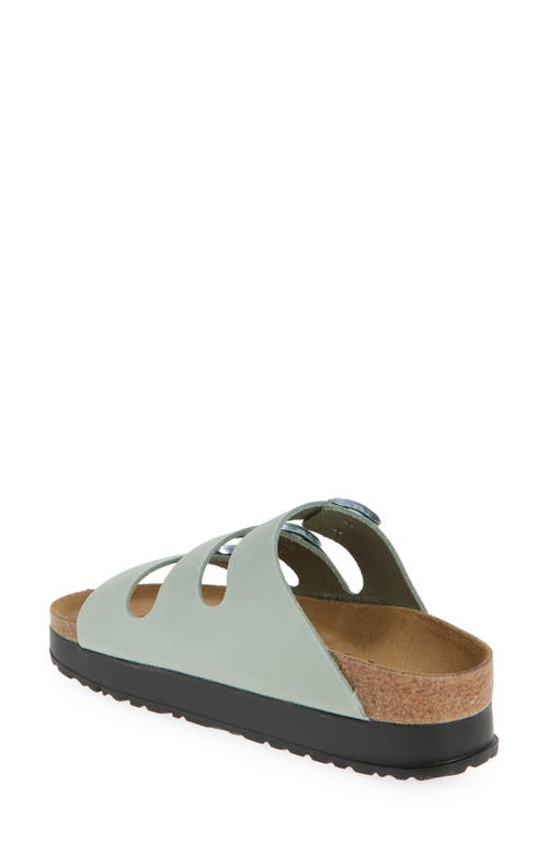 Birkenstock Florida Flex Platform Slide Sandal In Pure Sage