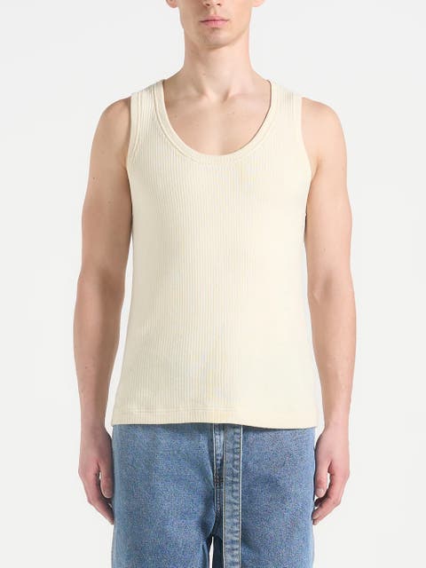 Justin Ribbed Cotton Vest