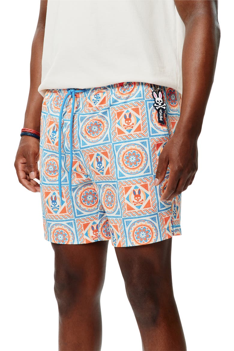 Frank All Over Swim Trunks, Alternate, color, BLUE DANUBE