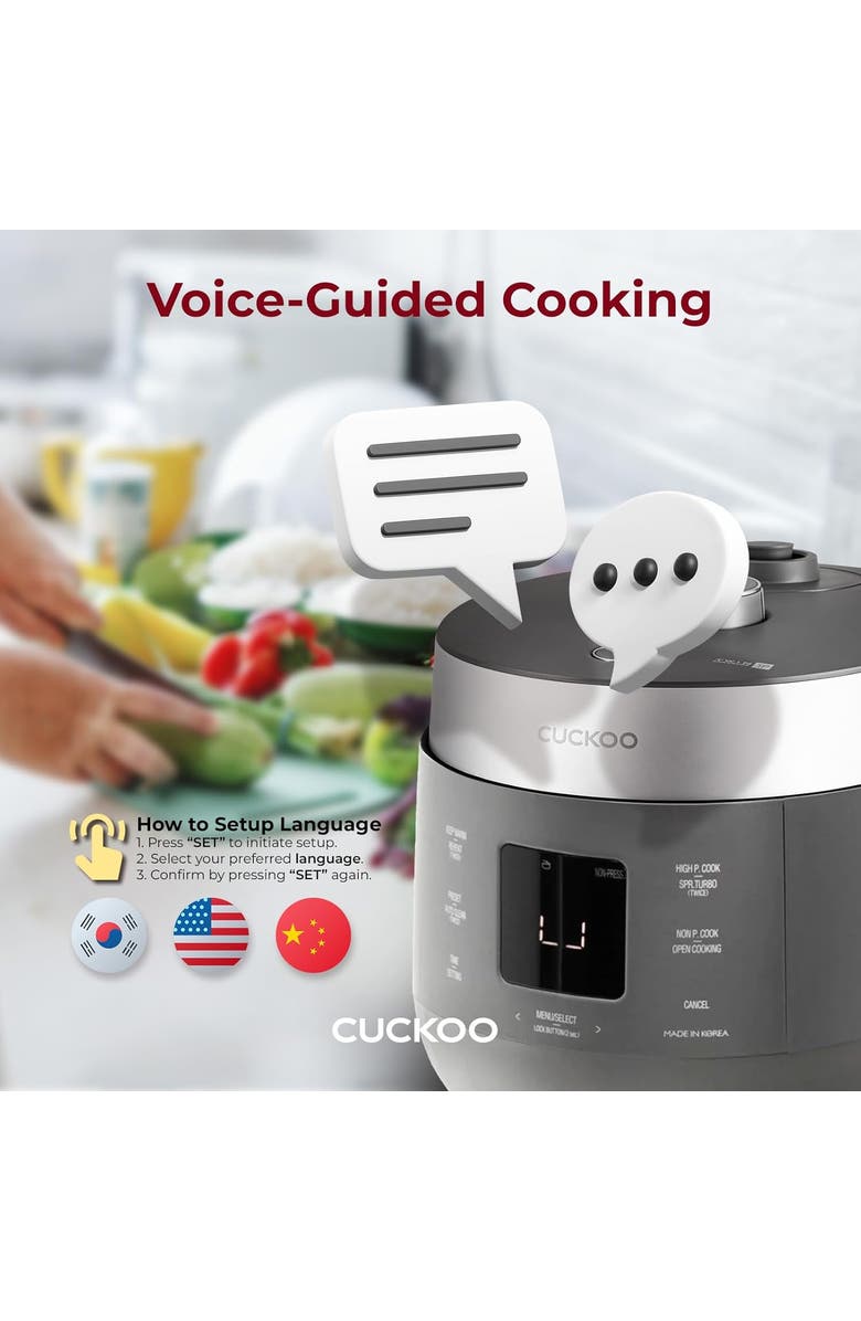 Cuckoo 10-Cup (Uncooked) / 20-Cup (Cooked) Twin Pressure Rice Cooker, Alternate, color, Grey