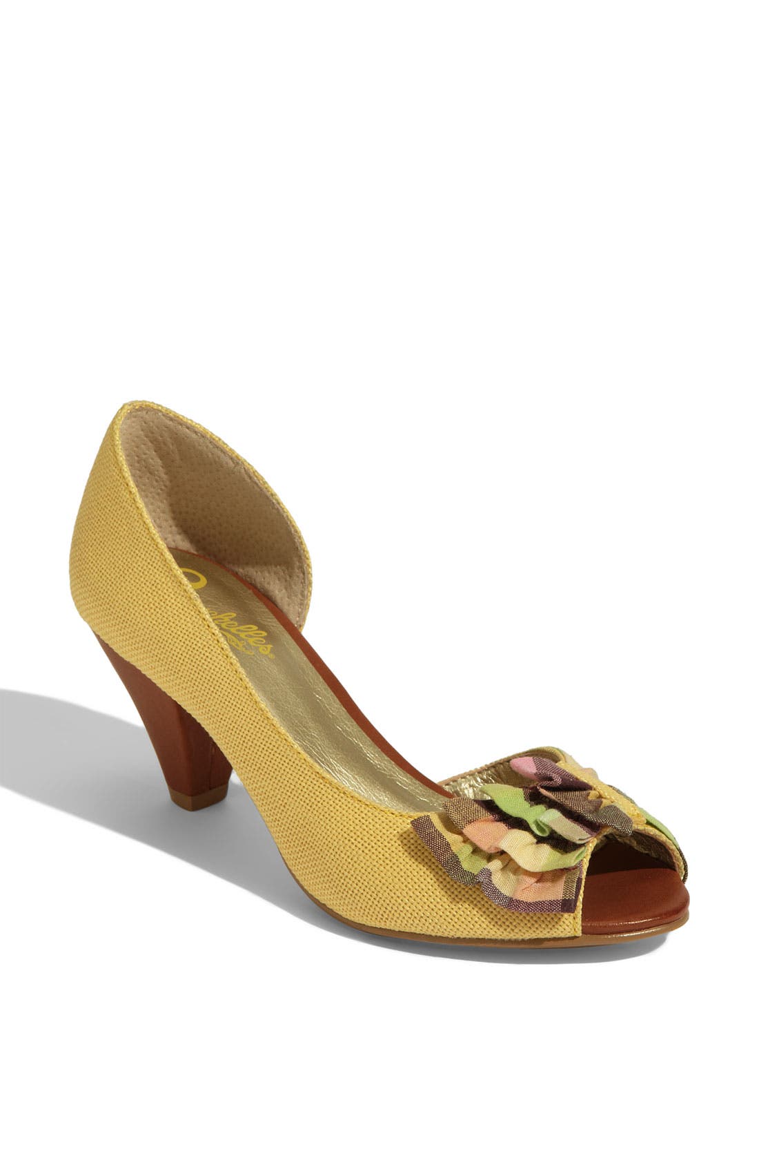'Amethyst' Peep Toe Pump, Main, color, YELLOW