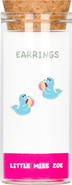 Little Miss Zoe Kids' Sterling Silver Seal Stud Earrings in Gift Bottle