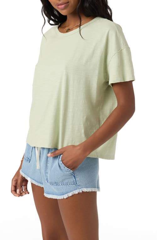 O'neill Wavelength Slub Cotton Jersey Crewneck T-shirt In Green