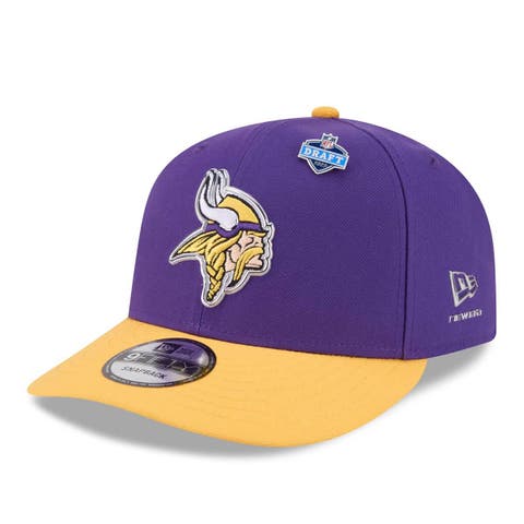 Men's New Era  Purple/Gold Minnesota Vikings 2026 NFL Draft On Stage Pre-Curved 9FIFTY Snapback Hat