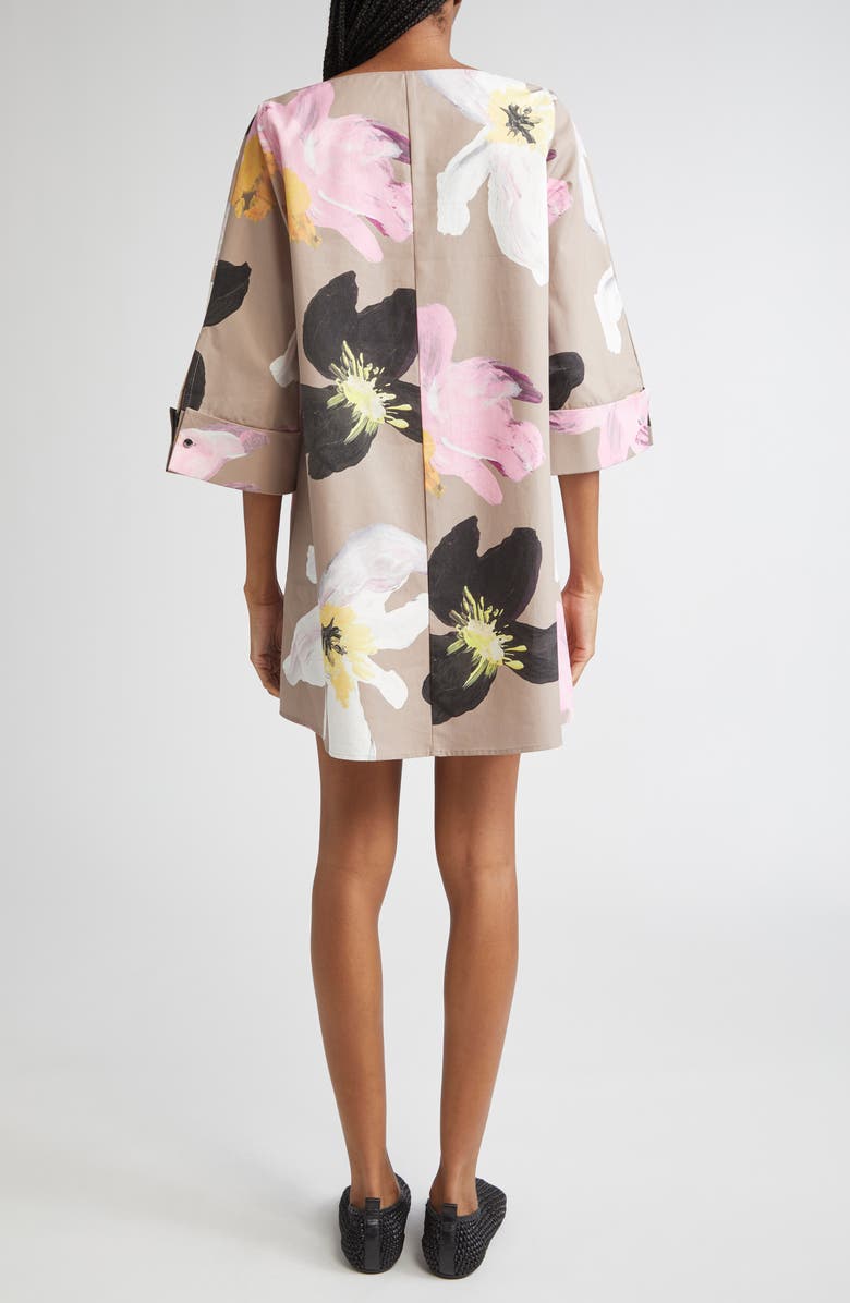 Stine Goya Floral Organic Cotton Poplin Minidress, Alternate, color, Wild Flowers