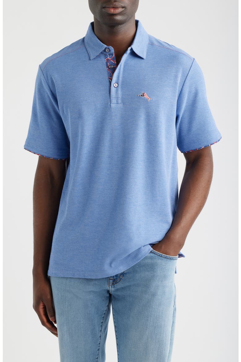 Geo Rio 5 O'Clock IslandZone® Polo, Main, color, BRIGHT COBALT HEATHER