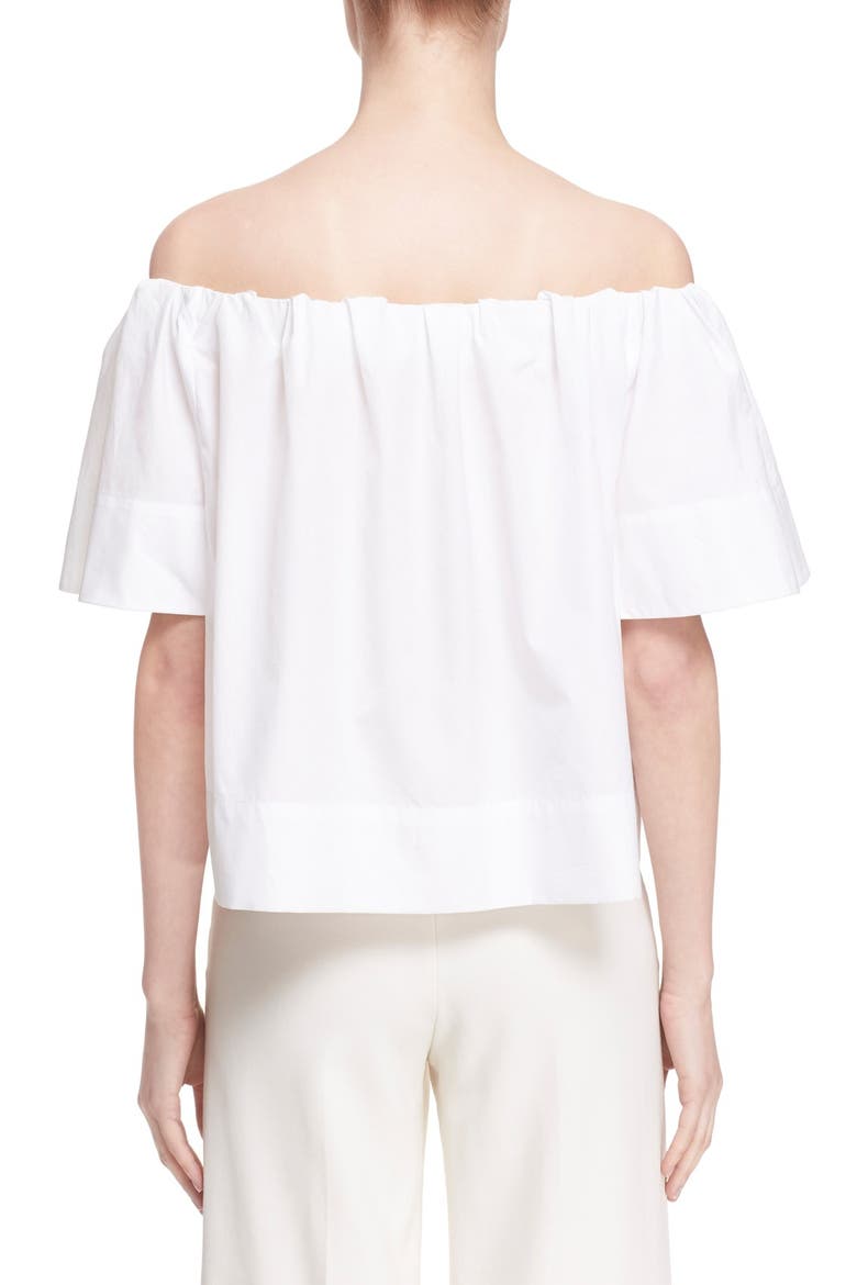 Off the Shoulder Cotton Top, Alternate, color, OFF WHITE