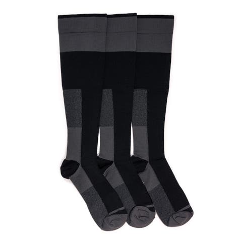 Men's Work Wear Tall Nylon Blend Compression Socks, 3 Pair Pack