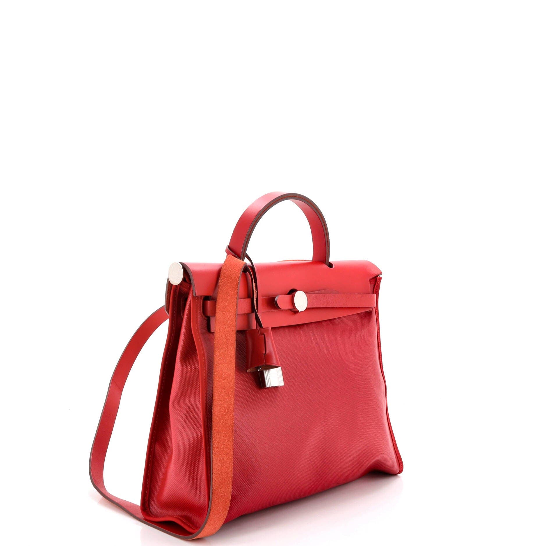 Herbag Zip Berline Vache Canvas and Leather 31, Alternate, color, Red