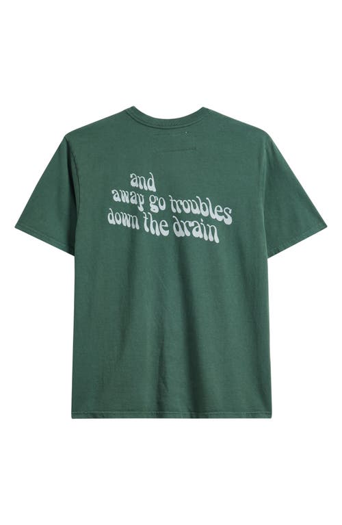 One Of These Days Away Go Trouble Graphic T-shirt In Green