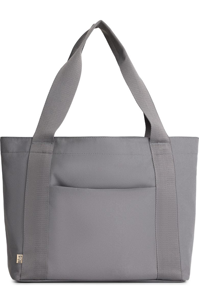 Béis The BÉISics Water Repellent Tote, Main, color, Grey