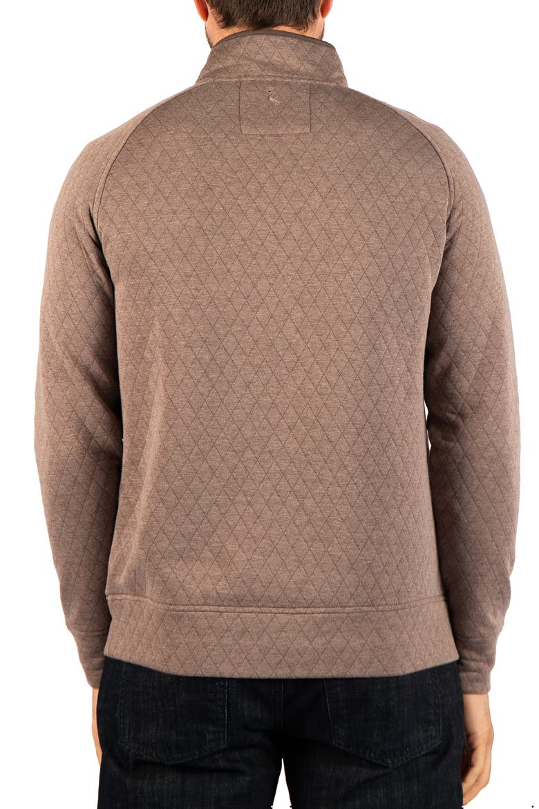 Quilted Snap Pullover, Alternate, color, BROWN