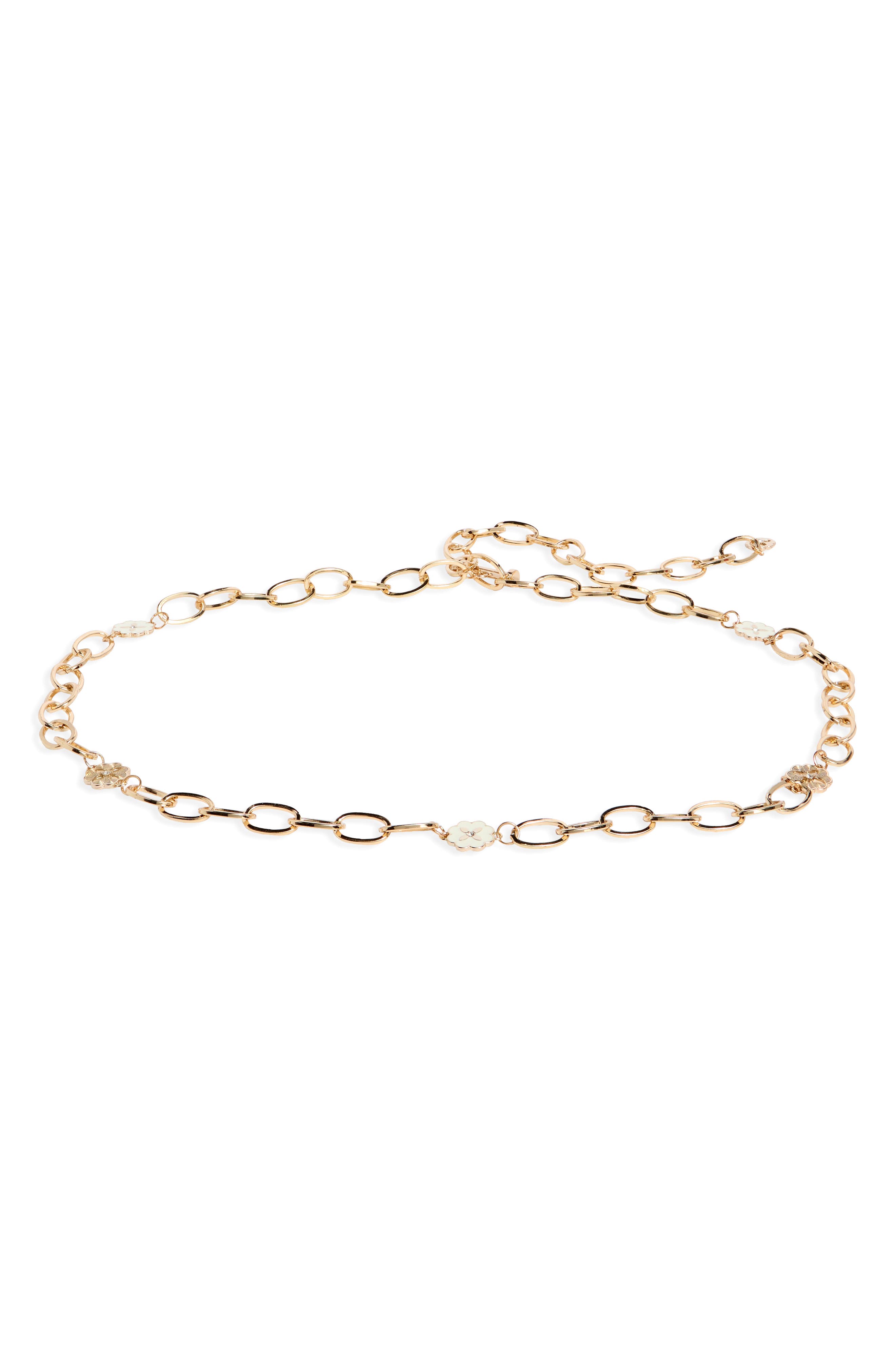 Kate Spade New York floral charm chain belt