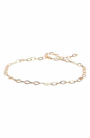 floral charm chain belt