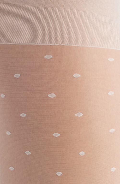 Nordstrom Polka Dots Tights In Ivory Egret