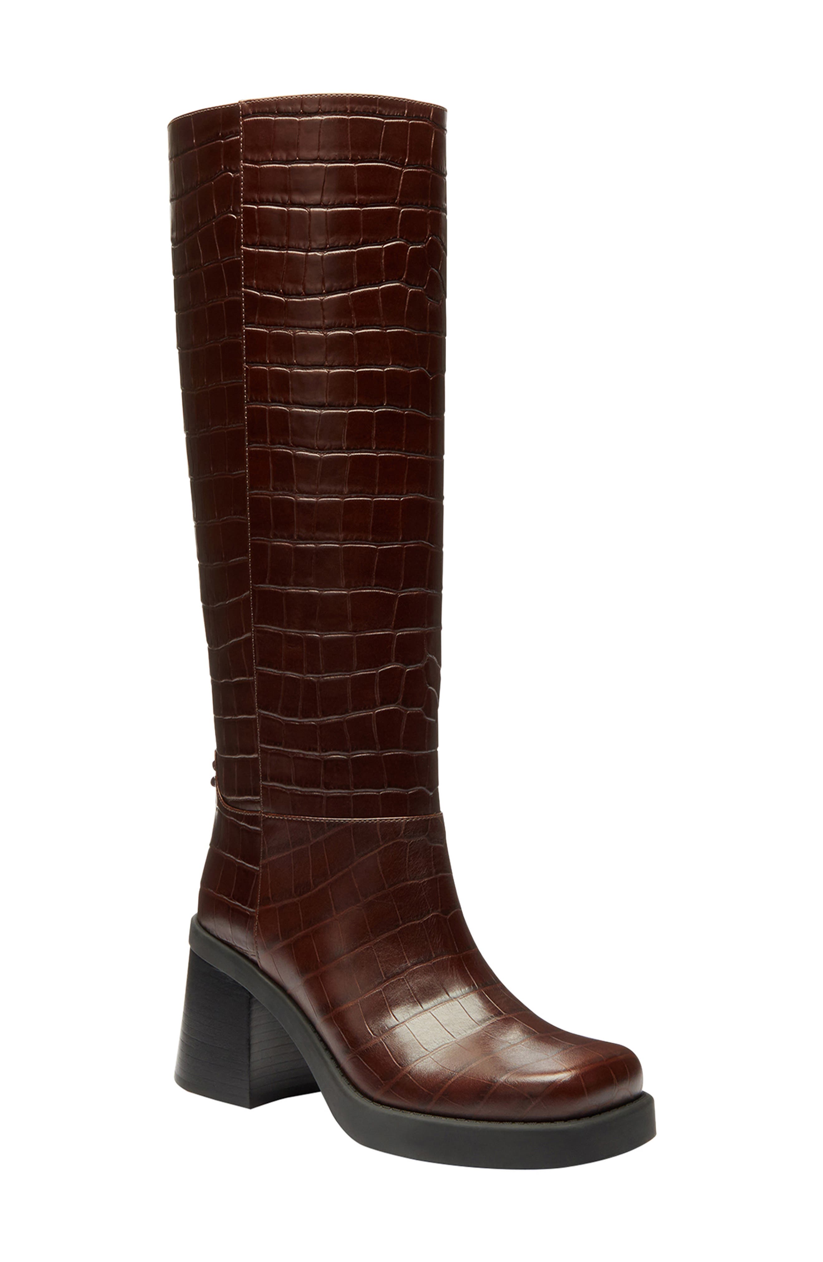 COACH Sculpted C Knee High Boot, Main, color, Maple