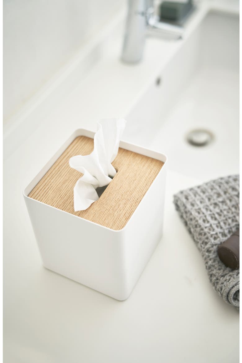 Square Tissue Box Case, Alternate, color, ASH