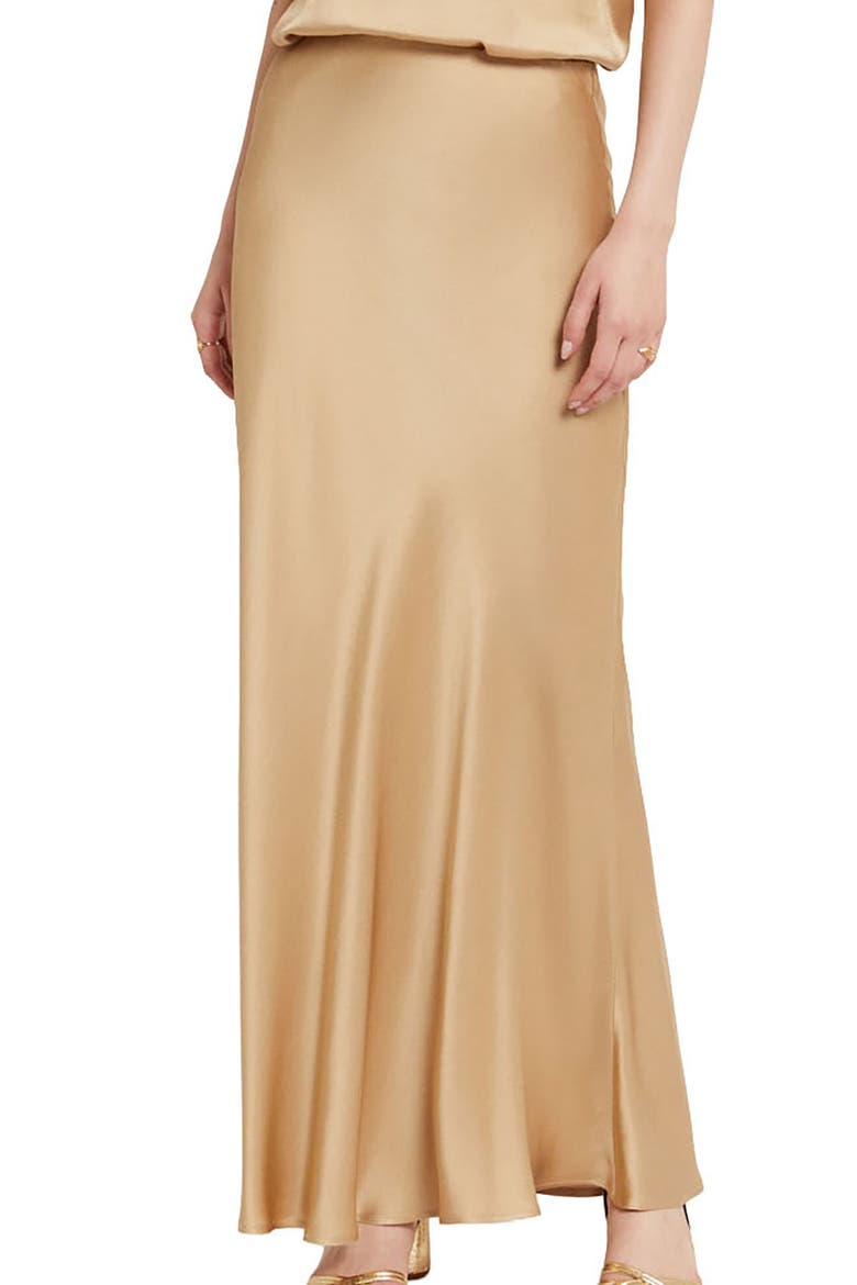 Skirt In Viscose, Main, color, Beige