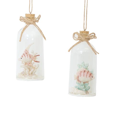 Sea Life in a Bottle Christmas Xmas Ornament A/2