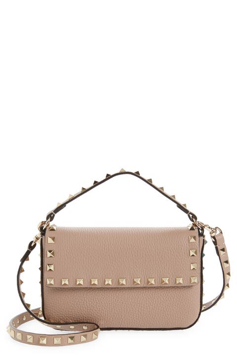 Rockstud Leather Crossbody Pouch