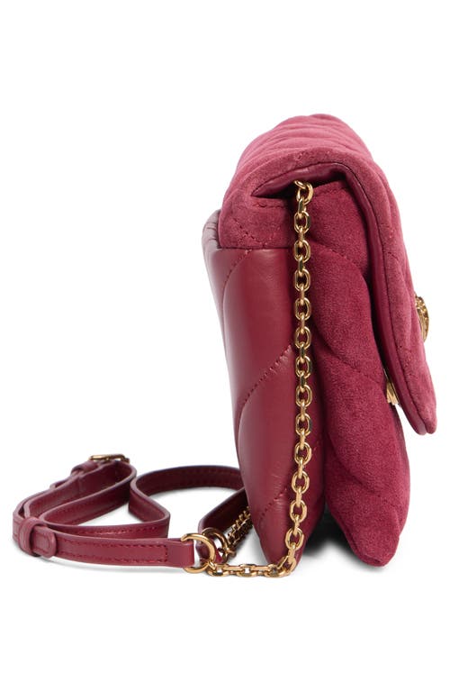 Kurt Geiger London Kensington Duet Quilted Leather Crossbody Bag In Dark Red