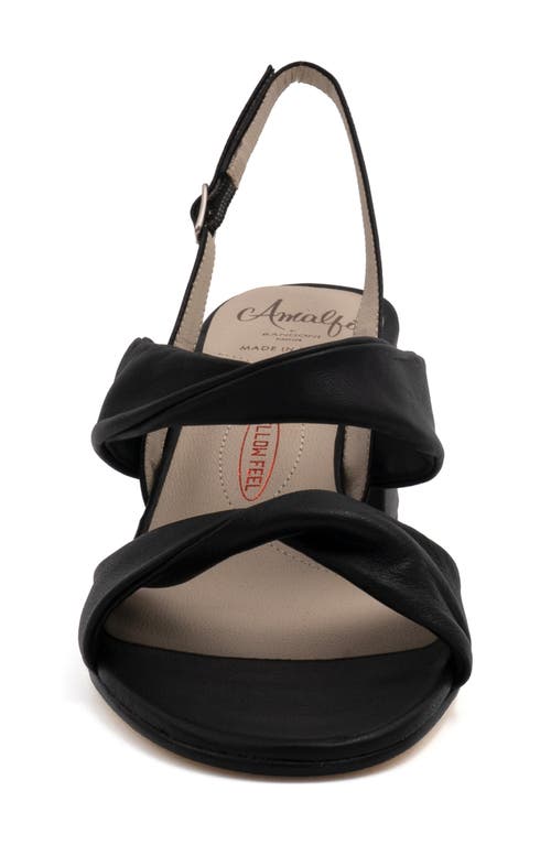 Amalfi By Rangoni Estro Slingback Sandal In Black Etoile - Silver Buckle