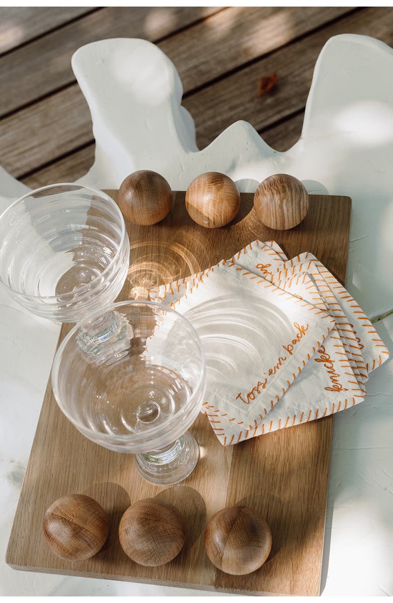 House of Revelry Liquored Up Cocktail Napkins Set of Four, Alternate, color, White
Orange