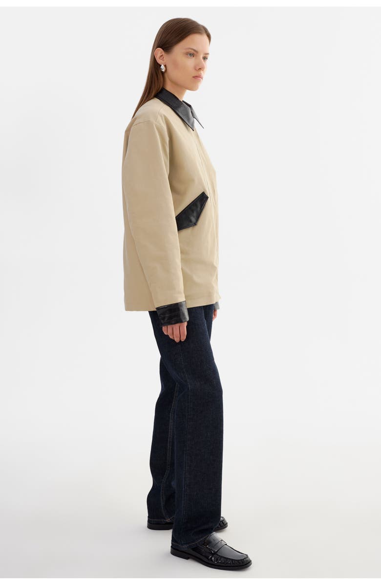 LAMARQUE Olivia | Barn Jacket, Alternate, color, Khaki/Black