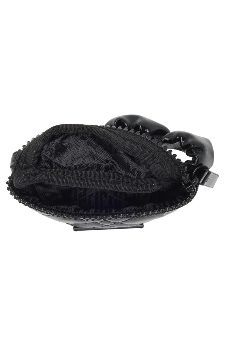 Kurt Geiger London Brixton Quilted Leather Wristlet, Alternate, color, Black