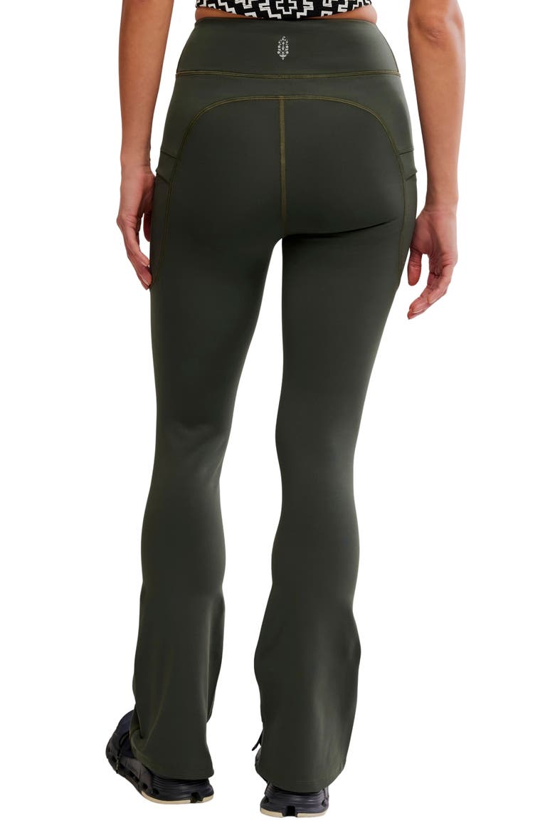 Landslide Flare Leg Performance Leggings, Alternate, color, IVY