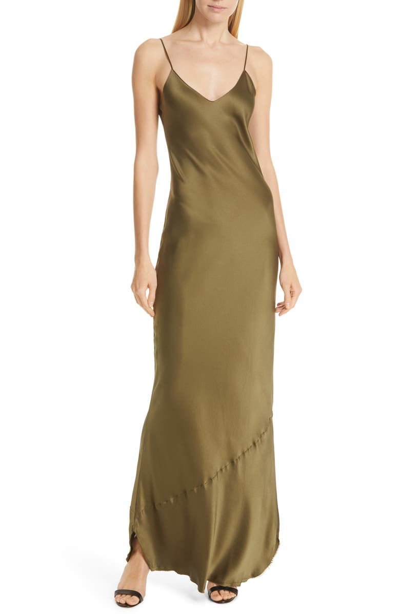 Nili Lotan Silk Camisole Gown, Main, color, 