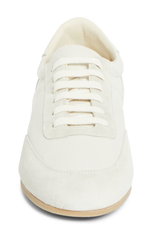 Common Projects Minimal Runner Suede-trimmed Leather Sneakers In White