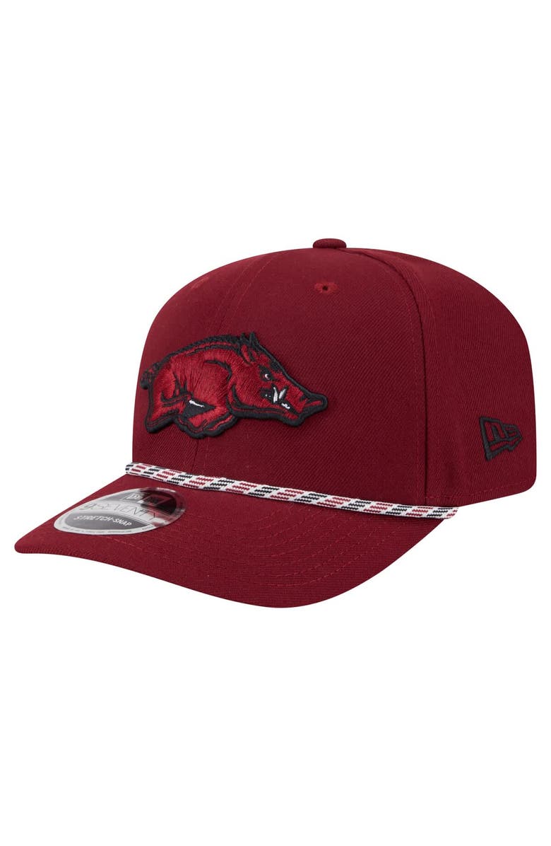 New Era Men's New Era Cardinal Arkansas Razorbacks Game Day Multi-Rope 9SEVENTY Stretch-Snap Hat, Main, color, Cardinal