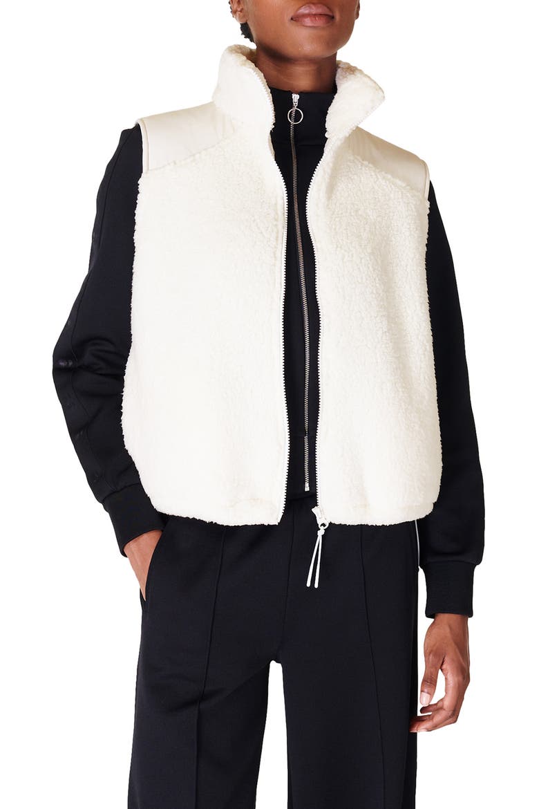 Canyon Fleece Vest, Main, color, LILY WHITE