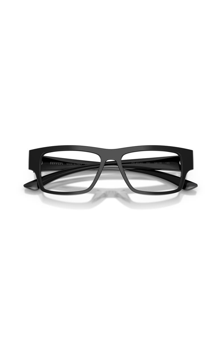 Ferrari 54mm Rectangle optical glasses, Alternate, color, Black
