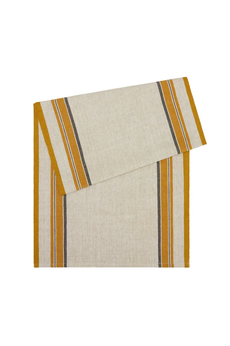 Antibes Runner, Alternate, color, Natural, Mustard 20" x 72"