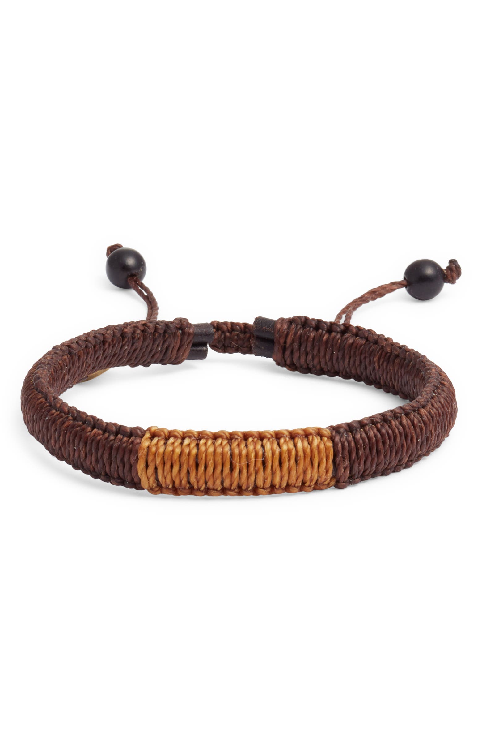Caputo & Co. Men's Macramé Colorblock Slide Bracelet | Nordstrom