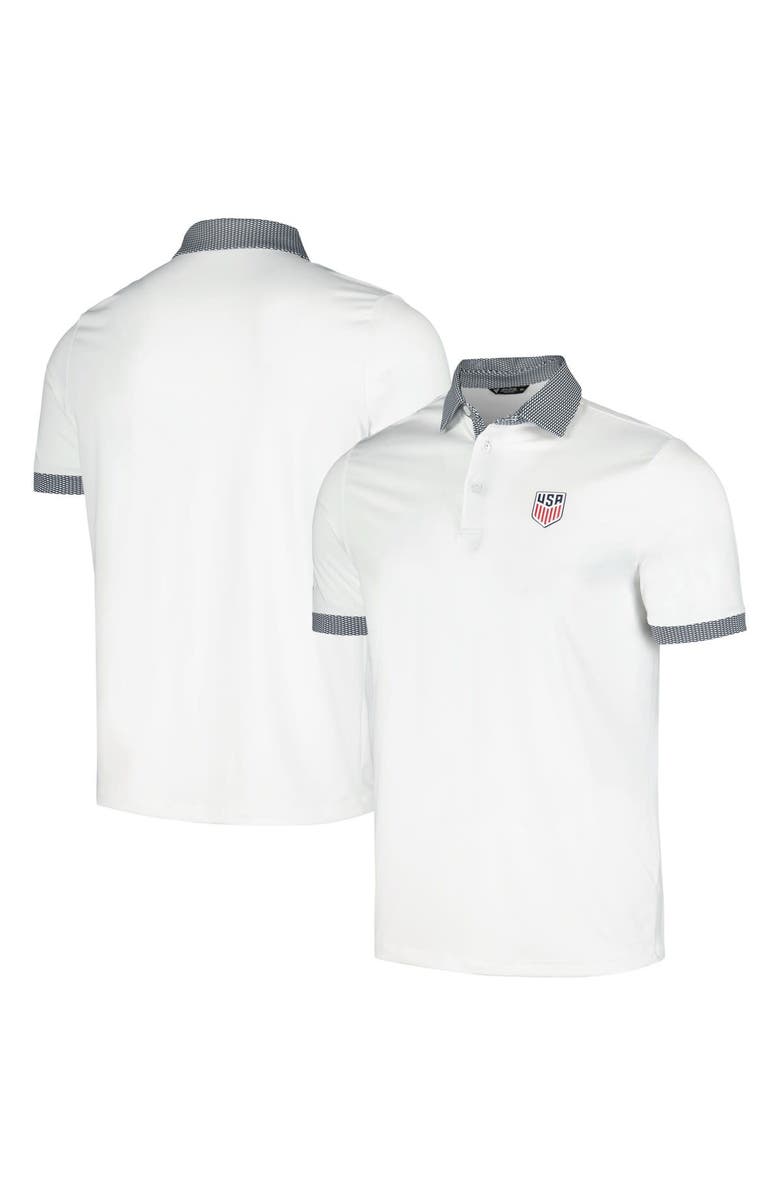 LEVELWEAR Men's Levelwear  White USMNT Thomas Performance Polo, Main, color, White