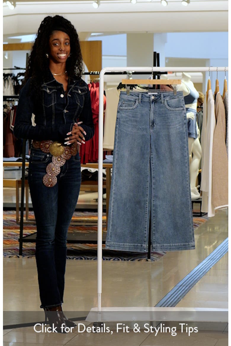 Anessa Braided Pocket High Waist Ankle Wide Leg Jeans video