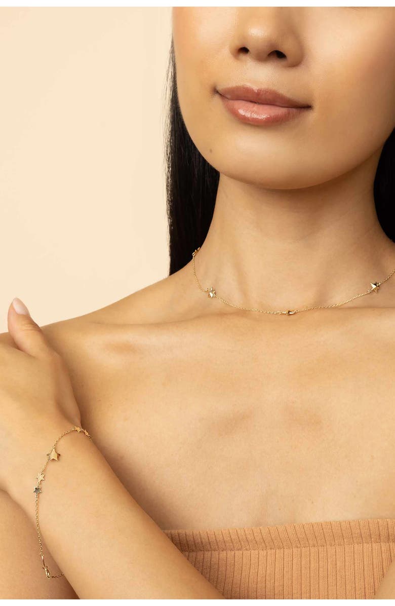 Oradina 14K Yellow Gold Street Star Bracelet, Alternate, color, Yellow Gold