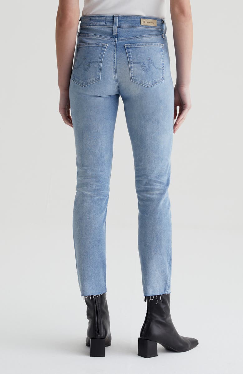 AG Mari Raw Hem High Waist Crop Straight Leg Jeans, Alternate, color, 