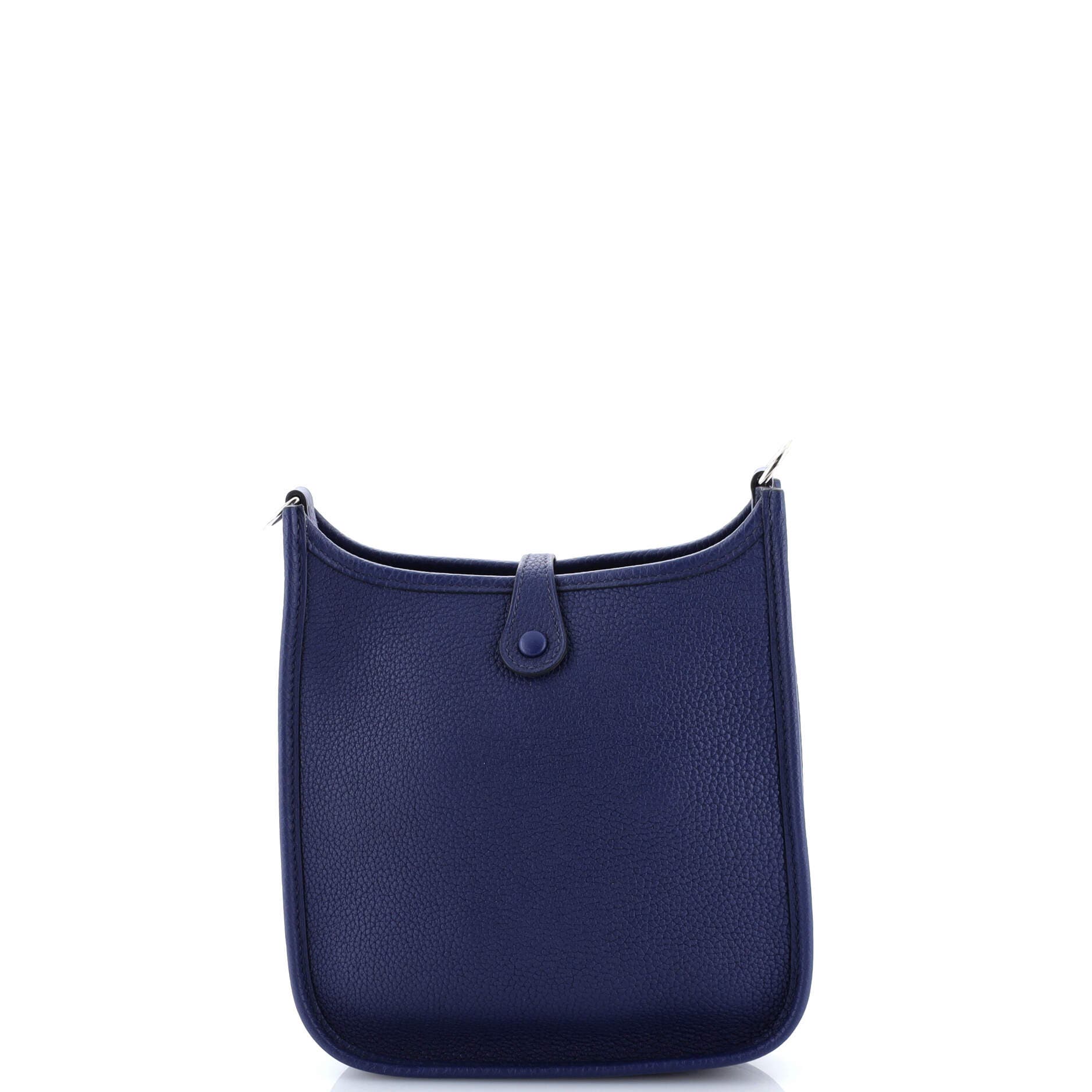 Pre-Owned Hermes Evelyne Bag Gen III Maurice TPM, Alternate, color, Bleu Encre