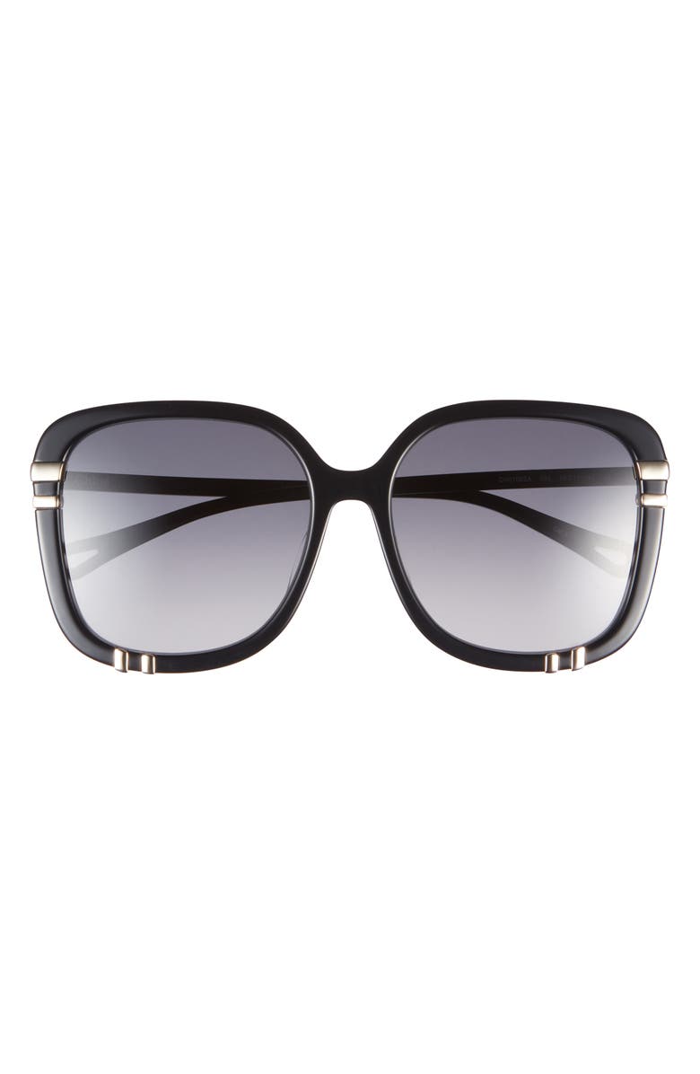 Chloé Oversize Sunglasses, Main, color, Black Black Grey